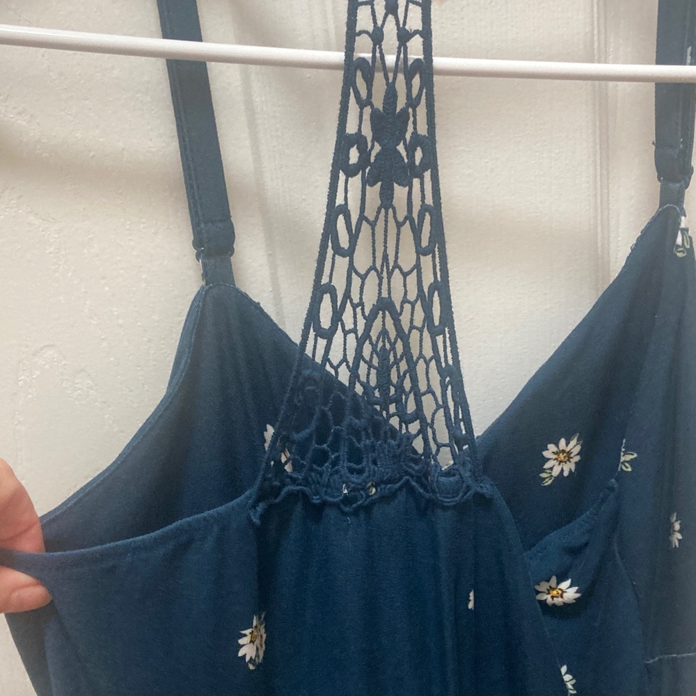 🌻Derek Heart Navy Floral Mini Dress with Racerback.🌻 Size Large. - Picture 5 of 8